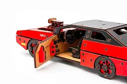 Конструктор Puz-62520 "Fast Furious" дерев'яний, 125 дит., Червоний колір, розмір моделі 21х8х5 см. PuzzleOk - мініатюра 4