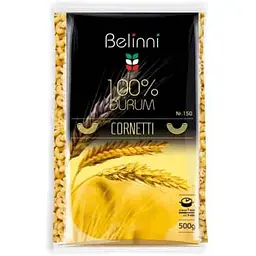 Вироби макаронні Belini 500г Ріжки звичайні трубчасті. ТМ Belinni