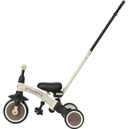 Дитячий велосипед Qplay Stager 3 в 1 з ручкою, біговел, Beige-Brown (T80STAGERBeigeBrown) - мініатюра 8