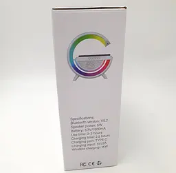 Настільна смарт лампа акумуляторна RGB нічник 3-in-1 з бездротовою зарядкою 15W та Bluetooth колонкою 5W Multifunktion Speaker UKC AS-K10 біла - мініатюра 7