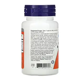 Амінокислота NOW Glutathione 500 mg, 30 вегакапсул - мініатюра 3