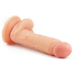 Фалоімітатор LoveToy Ultra Soft Dude 20 см тілесний - мініатюра 8