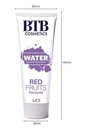 Змазка на водній основі BTB Flavored Red Fruits з ароматом червоних фруктів (100 мл) - мініатюра 2
