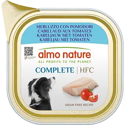 Вологий корм для собак Almo Nature HFC Dog Complete зтріскою і томатами 150 г