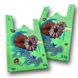 Пакет майка з малюнком поліетиленова 29х46 GS "Daisy Shuffle" салатова 250 шт/уп.
