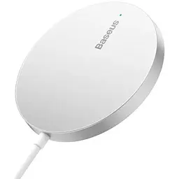Бездротовий зарядний пристрій магнітний Baseus Simple Mini3 Magnetic 15W silver