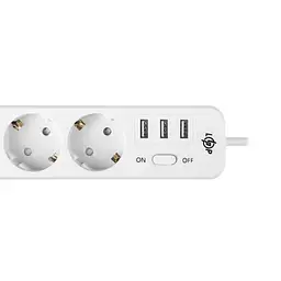 Мережевий фільтр-подовжувач LogicPower PREMIUM LPX3, 3 розетки, 3 USB-порти, 4 м, 2200 Вт - мініатюра 4