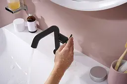 Змішувач для умивальника Hansgrohe Tecturis S CoolStart EcoSmart+ з д/к push-open matt black 73320670 - мініатюра 2