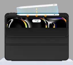 Чохол-книжка CDK для Apple iPad Pro 12.9" 4gen 2020 екокожа/силікон Smart Case cлот стилус(017899) black - мініатюра 2