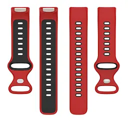 Силіконовий ремінець Primolux Sport для фітнес браслета Fitbit Charge 5/Charge 6 Red Black/розмір М - мініатюра 5