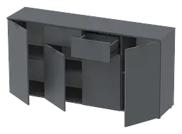 Комод Doros Рон 7 Графіт 4 фасади 2 шухляди 160х38х81 (44900236) - мініатюра 7