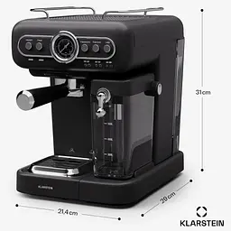 Кавоварка Klarstein Espressionata Evo 19 бар 1350 Вт (10045425) Чорний - мініатюра 2