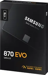Твердотільний накопичувач SSD 1Tb Samsung 870 Evo SATA3 2.5" MLC (3-bit) (MZ-77E1T0B) - мініатюра 2