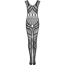 Сітчастий бодістокінг з вирізами та малюнком Obsessive Bodystocking G328 S/M/L, чорний - мініатюра 5