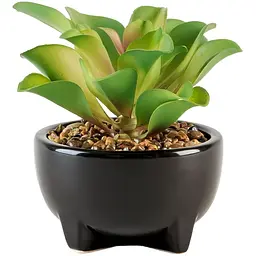 Горщик зі штучною рослиною МВМ My Home, 14 см, чорний (DH-FLOWERS-14 M GREEN/BLACK)