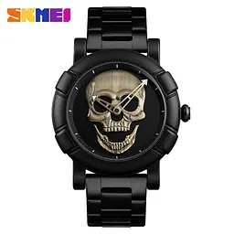 Оригінальний годинник Skmei Skull 9178 Black-Silver - мініатюра 7