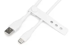 Кабель Digitus USB-A > USB-C заряджання/синхронізації, USB 2.0, 60W, силіконовий, 1м, білий teh0013664 - мініатюра 4
