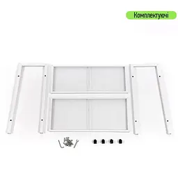 Стелаж-етажерка Wall Sticker SW-00002102 двоярусний з металу 60х26х60 см білий - мініатюра 4