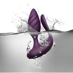 Анально-вагінальний вібратор для пар Rocks Off Cocktail Purple - мініатюра 3