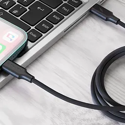 Кабель Proove Striped Silicone Type-C to Lightning (1m) black - мініатюра 3