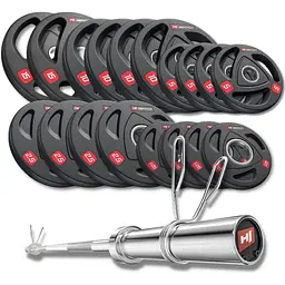 Набір олімпійський Hop-Sport PRO 125кг з грифом 220см