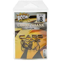 Гачок для мирної риби BOOM Curve Shank №8 (10 шт/уп) (Teflon)