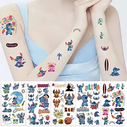Набір тимчасових тату "Ліло та Стіч №2" Fresh Tattoo lilo-stich-tattoo-2-1, 10 штук, розмір 12 х 7 см - мініатюра 2