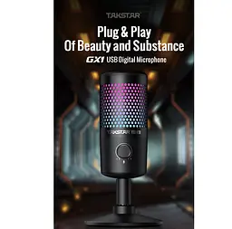 Цифровий конденсаторний мікрофон для запису Takstar GX-1 USB RGB - мініатюра 3