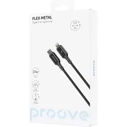 Кабель Proove Flex Metal USB-C to Lightning 27W 1m Black (CCFM27002101) [130341] - мініатюра 2