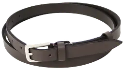 Жіночий шкіряний ремінь Skipper 1632-20 темно-коричневий 2 см - мініатюра 1