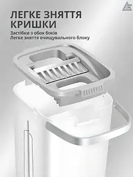 Комплект для домашнього прибирання легка швабра лентяйка, що обертається на 360°, зі складною ручкою та відром для віджимання 6л - мініатюра 3