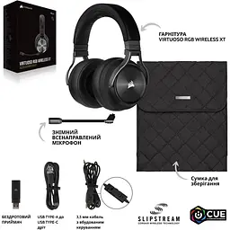 Ігрові навушники Corsair Virtuoso RGB Wireless XT (CA-9011188-EU) [148146] - мініатюра 12