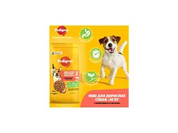 Сухий корм для собак Pedigree для малих порід з яловичиною та овочами 12 кг (5998749120910) - мініатюра 2