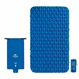 Килимок надувний Naturehike FC-11 (NH19Z055-P) 6.5см - двомісний - блакитний - мініатюра 2