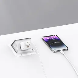 Мережевий зарядний пристрій Usams US-CC180 65W Gradient Purple [139643] - мініатюра 6