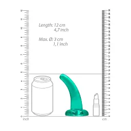 Фалоімітатор Realrock Crystal Clear Dildo 5" 11.5 см zielony - мініатюра 4