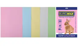 Набір кольорового паперу А4 Pastel 20 арк. 5 кольорів
