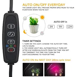 Фітолампа Led Plant Grow Leight USB на 6 ламп (гнучка) з таймером - мініатюра 6