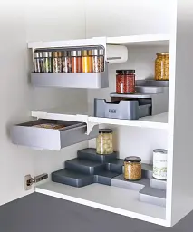 Органайзер трирівневий Joseph Joseph CupboardStore із висувним ящиком сірий (85145) - мініатюра 5