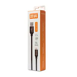 Дата кабель USB 2.0 AM to Lightning 1.0m black ColorWay (CW-CBUL004-BK) - мініатюра 7