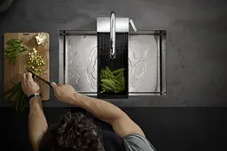 Кухонна мийка Hansgrohe S71 S719-U660 сталь stainless steel 43428800 - мініатюра 2