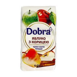 Твердое мыло Dobra Яблоко с корицей 5 х 70 г (4820195509203)