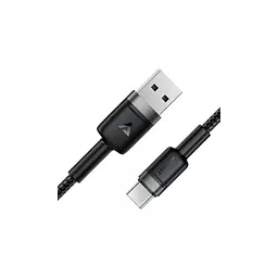 Дата кабель USB 2.0 AM to USB-C 1.2m 60W black Acefast (6974316285144) - мініатюра 3
