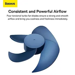 Вентилятор Baseus USB переносний Serenity Desktop Fan 3 W (ACYY000002) - мініатюра 6
