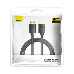 Кабель Baseus High Definition Series HDMI 8K to HDMI 8K Adapter Cable 1m чорний CAKGQ-J01 - мініатюра 2