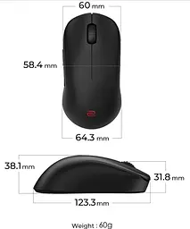 Миша Zowie U2‑DW Black (9H.N4PBE.A2E) - мініатюра 7