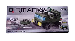 Конструктор 42301 Qman "Військовий транспорт" від 73дет до 90дет. в коробці (6903317464586) Транспортний засіб з баллістикою Хаммер 2в1 Вид 7