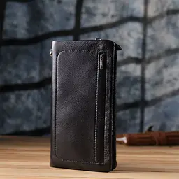 Жіночий шкіряний гаманець-клатч із відділенням під телефон ST Leather 23101 чорний - мініатюра 9