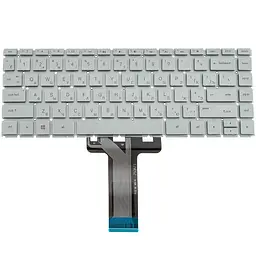 Клавіатура для ноутбука HP (240 G6 245 G6) rus сріблястий без фрейма підсвічування клавіш