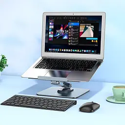 Підставка для ноутбука Hoco PH52 Plus Might metal rotating laptop holder Сірий - мініатюра 3